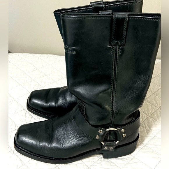 Men's Harley-Davidson Bowden Leather Harness Motorcycle Boot Sz 10.5 EUC - Picture 1 of 8